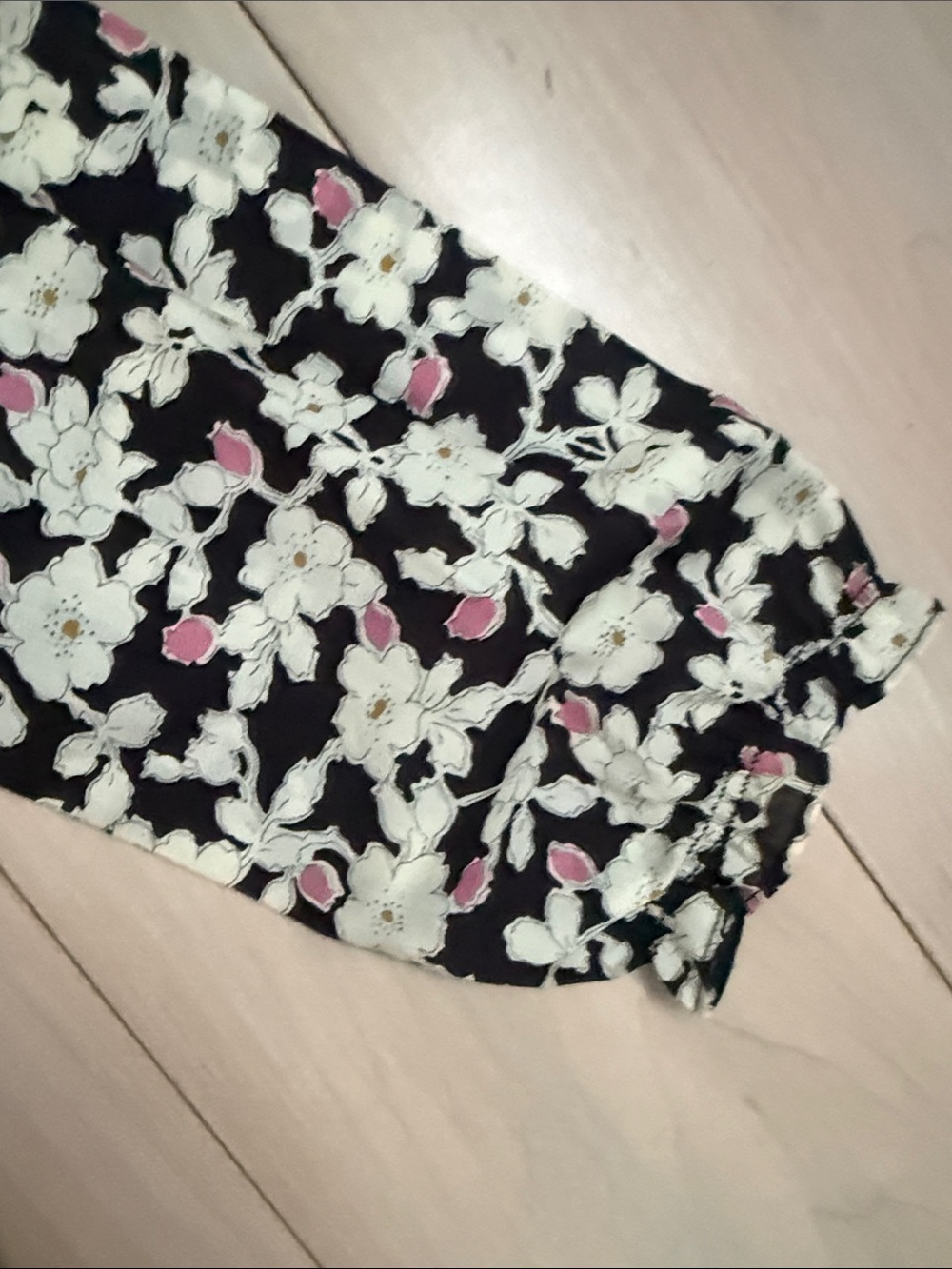 Bonpoint Black Floral Smocked Dress with Pink Accents - Picture 4 of 12